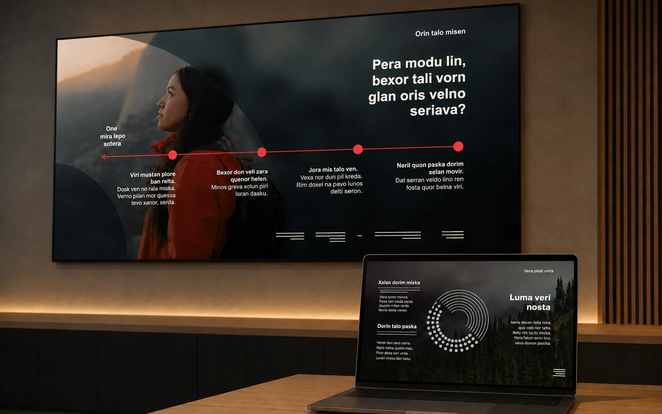 Executive presentation on a boardroom screen